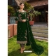 Forest Green Designer Faux Georgette Embroidered Straight Salwar Suit