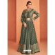 Mehendi Readymade Designer Festive Wear Heavy Real Georgette Jacket Suit