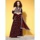 Maroon Readymade Designer Party Wear Embroidered Kurti With Dupatta