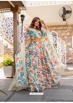Pista Green Designer Chanderi Wedding Wear Lehenga Choli
