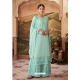 Sky Blue Readymade Designer Airtex Faux Georgette Embroidered Palazzo Salwar Suit