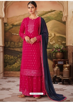 Rani Readymade Designer Airtex Faux Georgette Embroidered Palazzo Salwar Suit