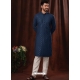 Navy Blue Exclusive Readymade Poly Cotton Kurta Pajama