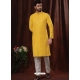 Yellow Exclusive Readymade Poly Cotton Kurta Pajama