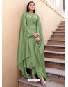 Mehendi Designer Viscose Muslin Embroidered Palazzo Salwar Suit