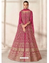 Rani Designer Wedding Wear Butterfly Net Anarkali Suit