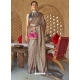 Light Brown Designer Wedding Wear PV Silk Sari
