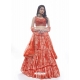 Red Readymade Designer Jacquard Wedding Wear Lehenga Choli