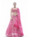 Light Pink Readymade Designer Jacquard Wedding Wear Lehenga Choli