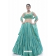 Aqua Mint Readymade Designer Jacquard Wedding Wear Lehenga Choli