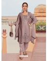 Dusty Pink Designer Georgette Sequence Work Palazzo Salwar Suit