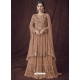Copper Designer Faux Georgette Embroidered Palazzo Salwar Suit