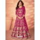 Rani Designer Wedding Wear Diamond Net Anarkali Suit