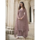 Dusty Pink Designer Butterfly Net Embroidered Palazzo Salwar Suit