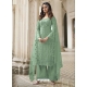 Sea Green Designer Butterfly Net Embroidered Palazzo Salwar Suit