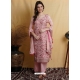 Baby Pink Designer Embroidered Floral Palazzo Salwar Suit