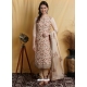 Cream Designer Embroidered Floral Palazzo Salwar Suit