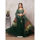 Dark Green Readymade Designer Silk Wedding Wear Lehenga Choli