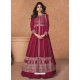 Rose Red Designer Wedding Wear Georgette Anarkali Suit