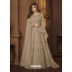 Gold Designer Wedding Wear Faux Georgette Anarkali Suit