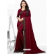 Wine Designer Wedding Wear Sari