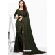 Dark Green Designer Wedding Wear Sari