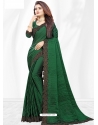 Dark Green Designer Wedding Wear Sari