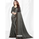 Grey Designer Wedding Wear Sari