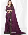 Purple Designer Wedding Wear Sari