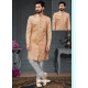 Light Orange Premium Men's Designer Italian Indo Western Sherwani