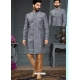 Grey Premium Men's Designer Italian Indo Western Sherwani