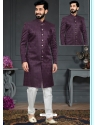 Purple Premium Men's Designer Italian Indo Western Sherwani