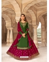 Mehendi Designer Party Wear Crepe Wedding Suit