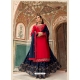 Tomato Red Designer Party Wear Crepe Wedding Suit