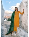 Mustard Premium Designer Fancy Chinon Sequins Salwar Suit