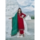 Tomato Red Premium Designer Fancy Chinon Sequins Salwar Suit