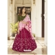 Medium Violet Designer Georgette Wedding Wear Lehenga Choli