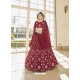 Maroon Designer Georgette Wedding Wear Lehenga Choli
