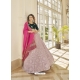 Dusty Pink Designer Georgette Wedding Wear Lehenga Choli