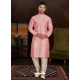 Peach Exclusive Readymade Malai Silk Kurta Pajama With Jacket