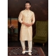 Light Yellow Exclusive Readymade Malai Silk Kurta Pajama With Jacket