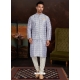 Lavender Exclusive Readymade Malai Silk Kurta Pajama With Jacket