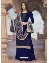 Royal Blue Premium Designer Georgette Salwar Suit