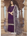 Purple Premium Designer Georgette Salwar Suit