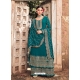 Teal Premium Designer Faux Georgette Salwar Suit