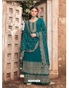 Teal Premium Designer Faux Georgette Salwar Suit