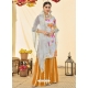 Light Grey Premium Designer Faux Georgette Salwar Suit