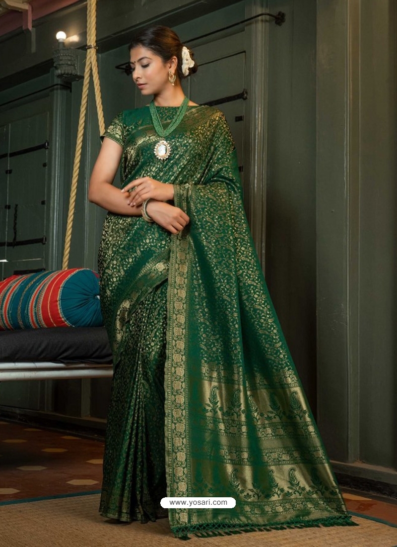 Green Saree - Buy Trendy Green Saree Online in India | Myntra-sgquangbinhtourist.com.vn