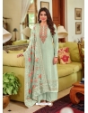 Sea Green Premium Designer Viscose Silk Salwar Suit