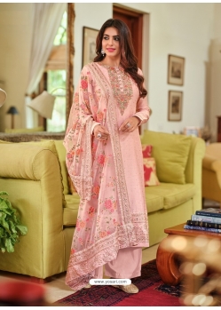 Baby Pink Premium Designer Viscose Silk Salwar Suit